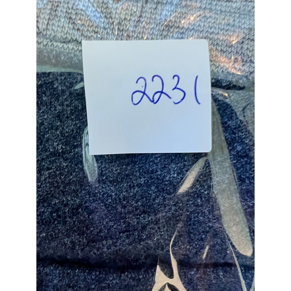 J.Crew Joggers Wm S Blue Marled Knit Drawstring Sweatpants 2231 Casual Comfy - Picture 4 of 4
